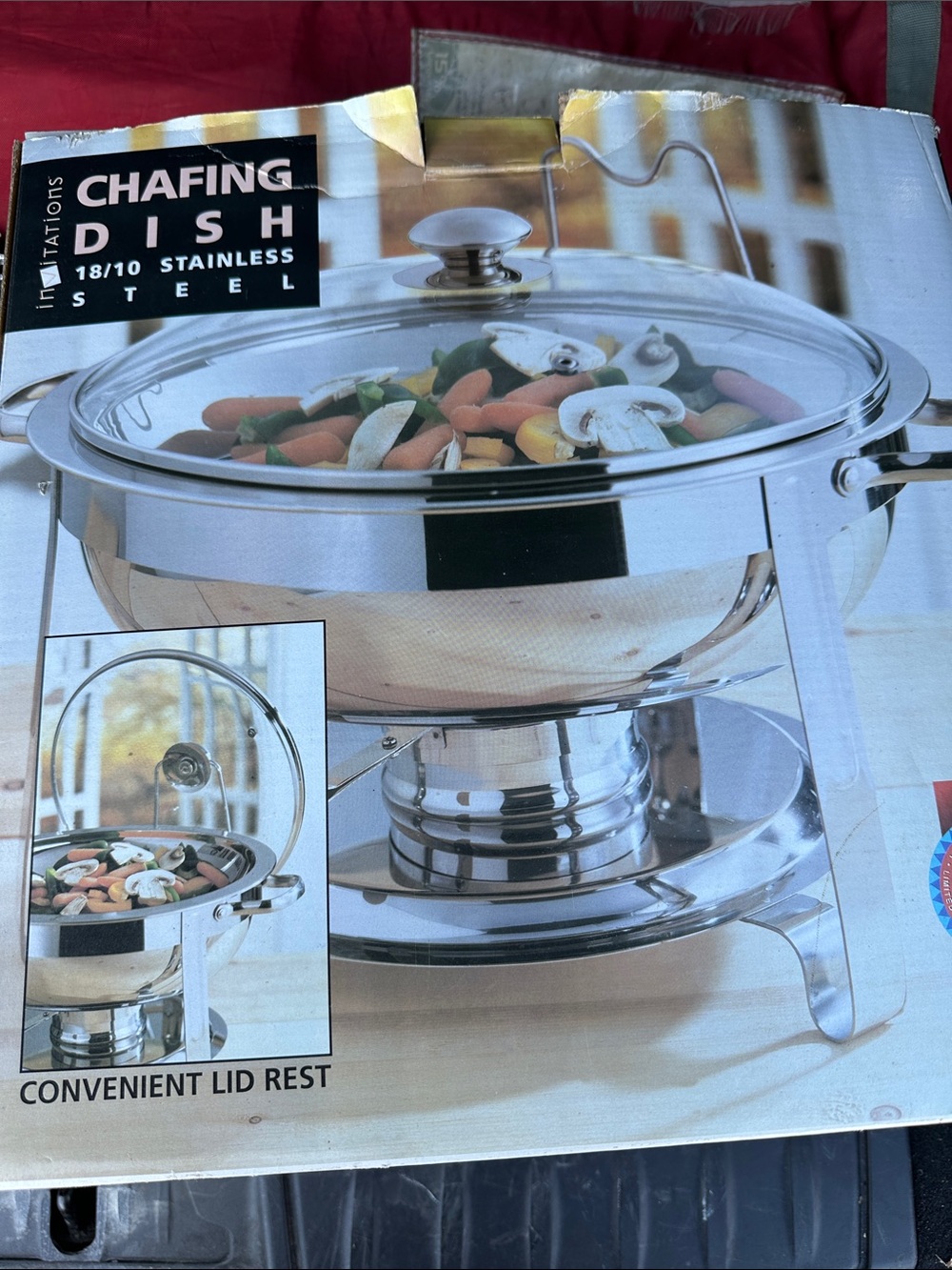 Vintage Bed Bath & Beyond Stainless Steel Chafing Dish with Glass Lid - Silver